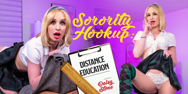 Watch Daisy Stone in “Sorority Hookup: Distance Education” VR Porn Video