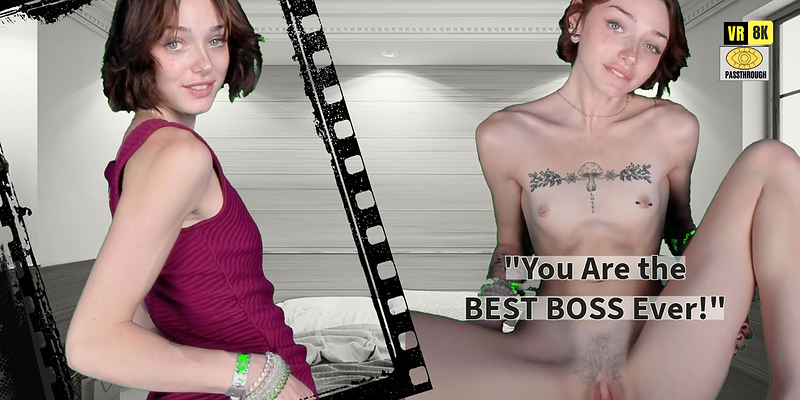 Watch Shrooms Q in “Tiny Tits Intern Fucks to Get Job [Passthrough]” VR Porn Video