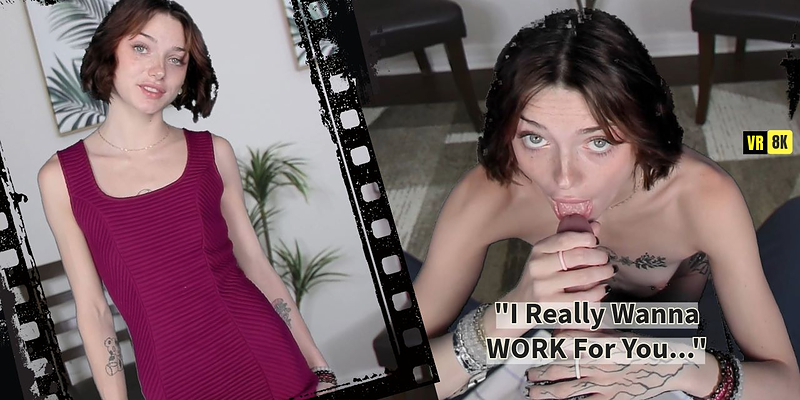 Watch Shrooms Q in “Tiny Tits Intern Fucks to Get Job” VR Porn Video